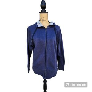 Nike Dri-Fit Navy Blue Zip Up Hoodie Women SZ Small Athleisure Gorpcore Exercise